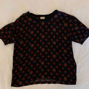 Baldwin black 100% silk crewneck blouse